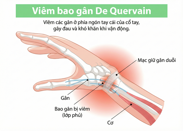 Hội chứng De Quervain là gì? Nguyên nhân và biện pháp cải thiện